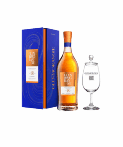 וויסקי גלנמורנג'י 18 שנים וכוס ממותגת מתנה (Glenmorangie 18YO)