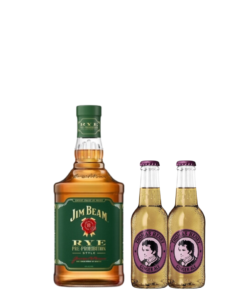 וויסקי ג'ים בים ריי וזוג תומאס הנרי ג'ינג'ר אייל מתנה (Jim Beam Rye)