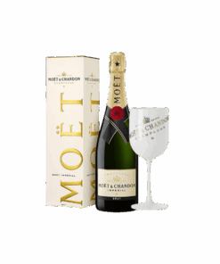 מואט שנדו ברוט אימפריאל וכוס ממותגת מתנה (Moet & Chandon Imperial Brut)