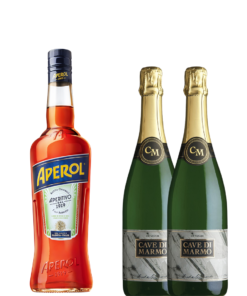 אפרול ליטר וזוג בקבוקי קאווה יבשה