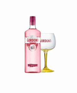 ג'ין גורדונס פינק וכוס ממותגת מתנה (Gordon's Pink)