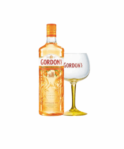 ג'ין גורדונס מד אורנג' וכוס ממותגת מתנה (Gordon's mediterranean orange)
