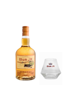 רום ג'י אם כהה וכוס ממותגת מתנה (Rhum J.M Gold Rum)