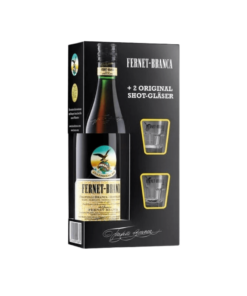 מארז פרנה ברנקה 700 מ״ל וזוג כוסות (Fernet Branca)