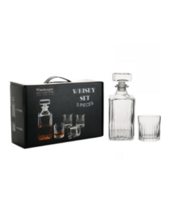 סט וויסקי קלאסי | קראף ורביעיית כוסות מעוצבות