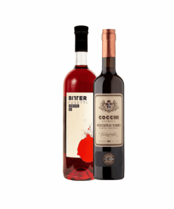 קוקטייל אמריקנו המרכיבים | ביטר פוזטי וקוקי אמריקנו ורמוט אדום